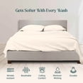 thumbnail image 2 of Pure 800 Thread Count PIMA Cotton- Sateen Weave 4-Piece Twin XL(39" X 80") Ivory Single Ply Yarns, Sateen Weave, Fits Mattress 18"inch Deep Pocket, 2 of 3