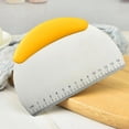 thumbnail image 4 of Raspador de masa para Pizza de acero inoxidable, 2 uds., con mango de cuchillo, cortador de masa para pasteles de Pizza Sincero Electrónica, 4 of 5