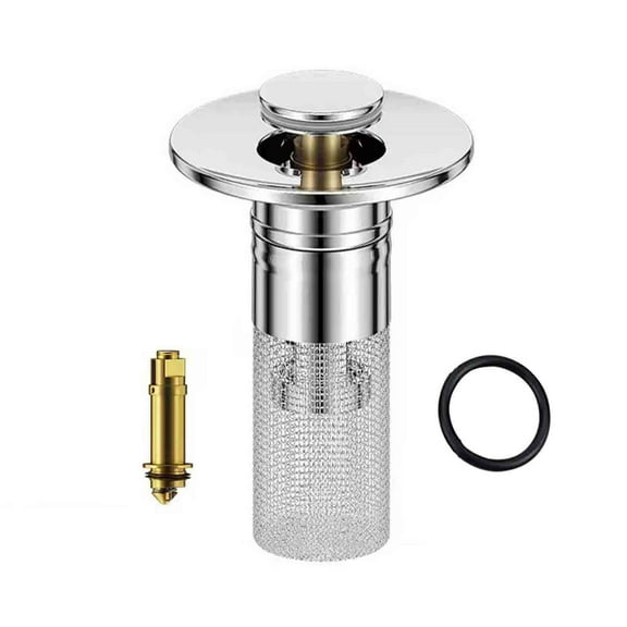 PATLOLLAV Universal Bathroom Sink Stopper, Basin Pop Up Sink Drain Strainer with Removable Filter Basket Hair Catcher, Anti Clogging Bathtub Drain Stopper for 1.02 to 1.02In Drain,Anti-Odor