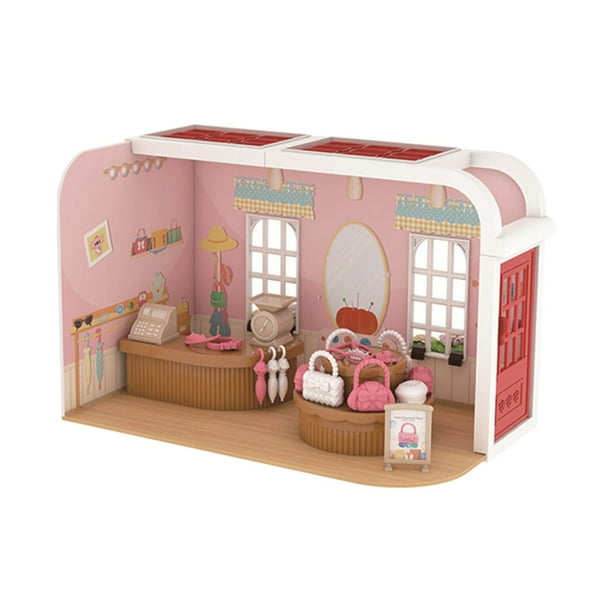 de Artesanía Modelo de de Tienda en Miniatura-decoración para hogar-modelo en Miniatura para Construir-regalos de Cumpleaño comestibles CUTICAT Casa de miniaturas