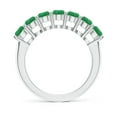 thumbnail image 2 of ANGARA Natural Half Eternity Seven Stone 1.68 ct Emerald Wedding Band in 14K White Gold for Women (Size-4mm) | May Birthstone, Birthday, Anniversary, Jewelry Gift for Women | Natural Emerald Ring, 2 of 9
