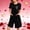 A06_Black, variant on Womens Valentine Robes Short Sleeves Zipper House Coat Heart Print Zip Up Robes Lightweight Nightgown with Pockets