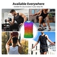 thumbnail image 7 of Bixox Men's Rainbow Glitter Printed Shirt Sleeveless Fitness Tank Top-Large, 7 of 7