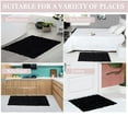 thumbnail image 3 of Home Weavers Bell Flower Collection Bathroom Rug 100% Cotton Fabric Tank Cover, Soft Absorbent Bath Rugs, Machine Washable, Toilet Tank Lid Cover for Bathroom, 10"x22" Tank Cover, Black, 3 of 9