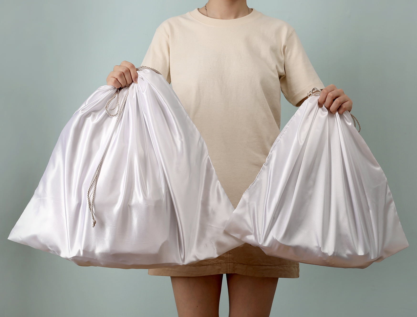 Cptoion 6 Pack Dust Bags for Handbags,Dust Cover Storage Bags Silk  Dustproof Drawstring Bag,Silk Dust Cover Bag for Handbags Purses Clothes  Shoes