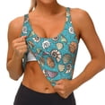 thumbnail image 4 of Lsque Cute Conch Printed Women'S Sports Bra, Compression, Moisture Wicking, High-Impact Sports Bra For Women,Supportive sports bra-X-Large, 4 of 9