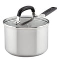 thumbnail image 1 of Cacerola KitchenAid de acero inoxidable de 2 litros con tapa y marcas de medición, 1 of 9