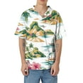 thumbnail image 4 of Yiaimeir ‌Men's Printed Pocket T-Shirt V-Neck Short Sleeve Carefree Summer Style‌, 4 of 4