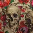 thumbnail image 6 of BCIIG Skulls Flowers Red Rose Round Table Cover Stain Resistant Washable Indoor Outdoor Tablecloth Kitchen Dining Wedding Parties  Full Width Single-Sided Printing Picnic Dining Kitchen Farmhouse, 6 of 8