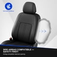 thumbnail image 3 of Fit for Dodge Challenger 2008-2025 Car Seat Covers,Full Set Faux Leather Seat Covers,Stretch Fit,Non-Slip,Breathable,Airbag Compatible,Black,2 Row 5 Seats, 3 of 11