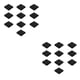 thumbnail image 2 of Sonducket Caja de almacenamiento de joyas portátil para el hogar, 10 piezas, organizador de joyas para adultos, pulseras, caja colgante, negro, Cubierta negra 7x7x2cm 2piezas, 2 of 6