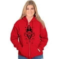thumbnail image 3 of Fish Triangle Compass Spirit Animal Unisex Fleece Graphic Zip Up Hoodie Brisco Brands 2X, 3 of 5