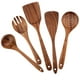 thumbnail image 1 of Juego de utensilios de cocina de teca natural - Cuchara de cocina de agarre cómodo,cuchara de madera para cocinar - Juego de utensilios de madera para cocinar, 1 of 6