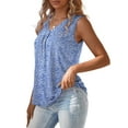 thumbnail image 3 of a.Jesdani Summer Womens Plus Size Tank Tops V Neck Casual Flowy Sleeveless Shirts Blouse m-4x, 3 of 6