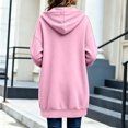 thumbnail image 6 of Fewfanhot Womens Fall Outfits Winter Long-Sleeve Hooded Quarter-Zip Casual Jacket with Pockets, 6 of 7