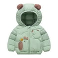 thumbnail image 2 of Toddler Winter Lightweight Puffer Jacket for Boys Girls Waterproof Windproof Quilted Winter Hood Coat with Animal Prints, 2 of 4