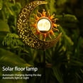 thumbnail image 4 of sweethay Luz de jardín alimentada por energía Solar, portátil, extraíble, para exteriores, Luna, sol, resistente al agua, elegante lámpara de clavija Iluminación y accesorios sweethay HA073254-00B, 4 of 6