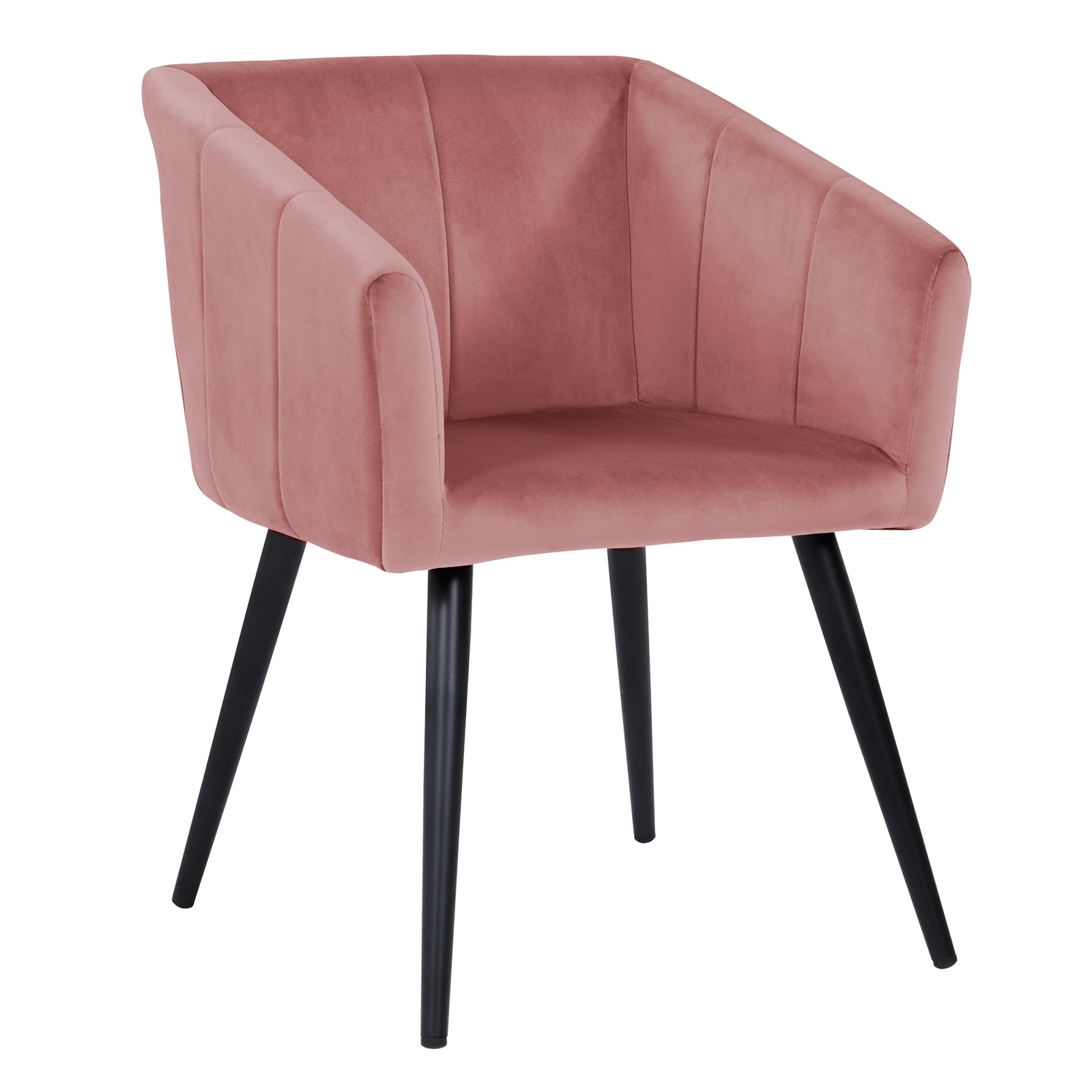 colour:rose material:Velvet Vintage Duhome Armchair Tub Chair Velvet Vintage Design Upholstered Chair with Metal Legs 