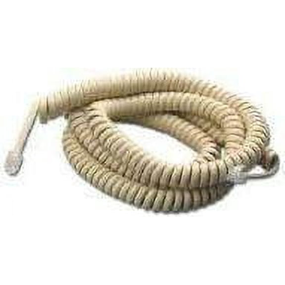 1 X 50 FT. Modular Coil Cord. Ivory