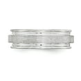 thumbnail image 3 of SS 7mm Brushed Fancy Band Size 10.5 in Sterling Silver, 3 of 3