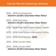 thumbnail image 2 of Max Advanced Brakes - Brake Kit for 2013 2014 2015 2016 2017 2018 2019 Ford Explorer Flex w/ 13.58" Dia Rear Rotor Rear Replacement Cross Drilled Disc Brake Rotors and Ceramic Brake Pads, 2 of 9