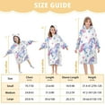 thumbnail image 3 of joogoo Wearable Blanket Hoodie for Kids Cute Unicorn and Stars Flannel Oversized Sweatshirt 3-14 Years M, 3 of 7