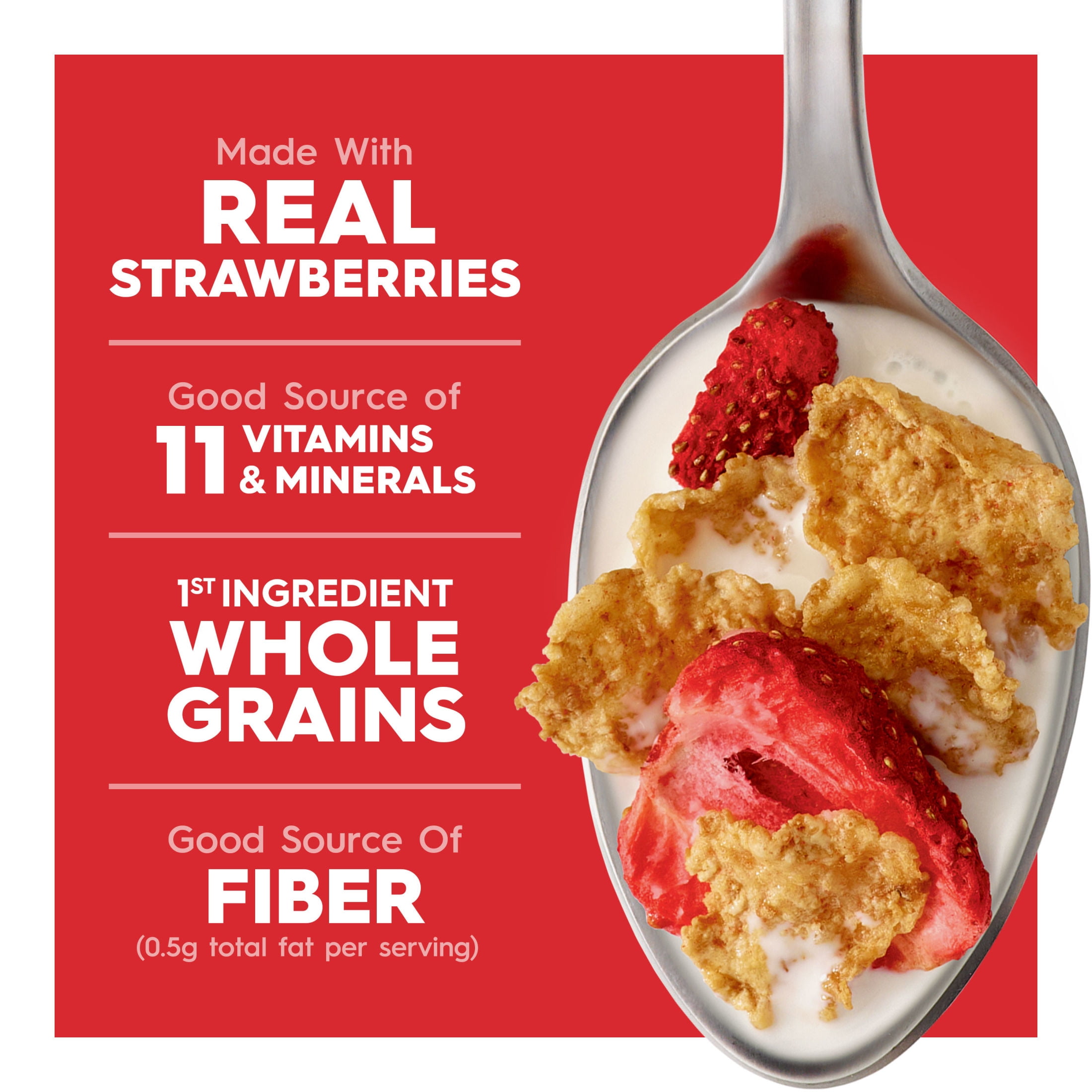(8 pack) Kellogg's Special K Red Berries Breakfast Cereal, Good Source of Fiber, Family Size, 15.6  oz