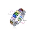 thumbnail image 4 of Bling Jewelry Womens Art Deco Style CZ Cubic Zirconia Baguette Eternity Band Ring Sterling Silver, 4 of 5