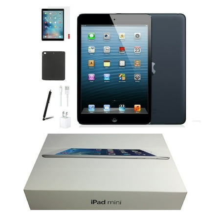 Open Box | Apple iPad Mini | 16GB Black | Wi-Fi Only | Bundle: Tempered Glass, Case, Charger & Stylus Pen comes in Original (Best Ipad Stylus Review)