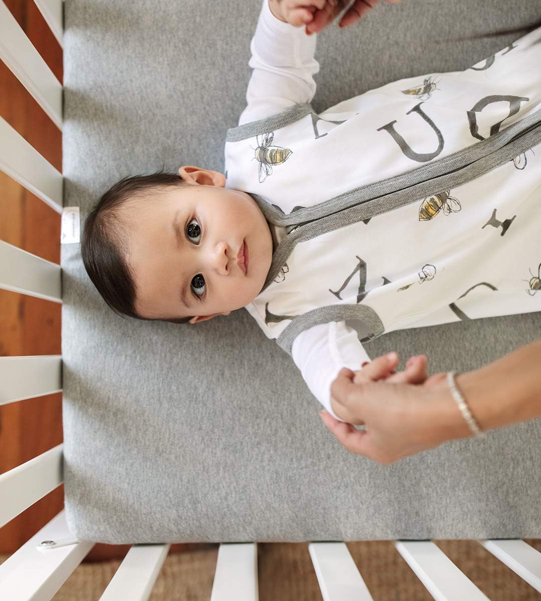 Burt's Bees Baby - Fitted Mini Crib Sheet for Portable Playard or Travel Crib, 100% Organic Cotton