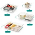thumbnail image 2 of 9 Pcs Clear Drawer Organizer Trays Assorted 4-Size Drawer Dividers, Versatile Storage Boxes Makeup Organiser Set, 2 of 6