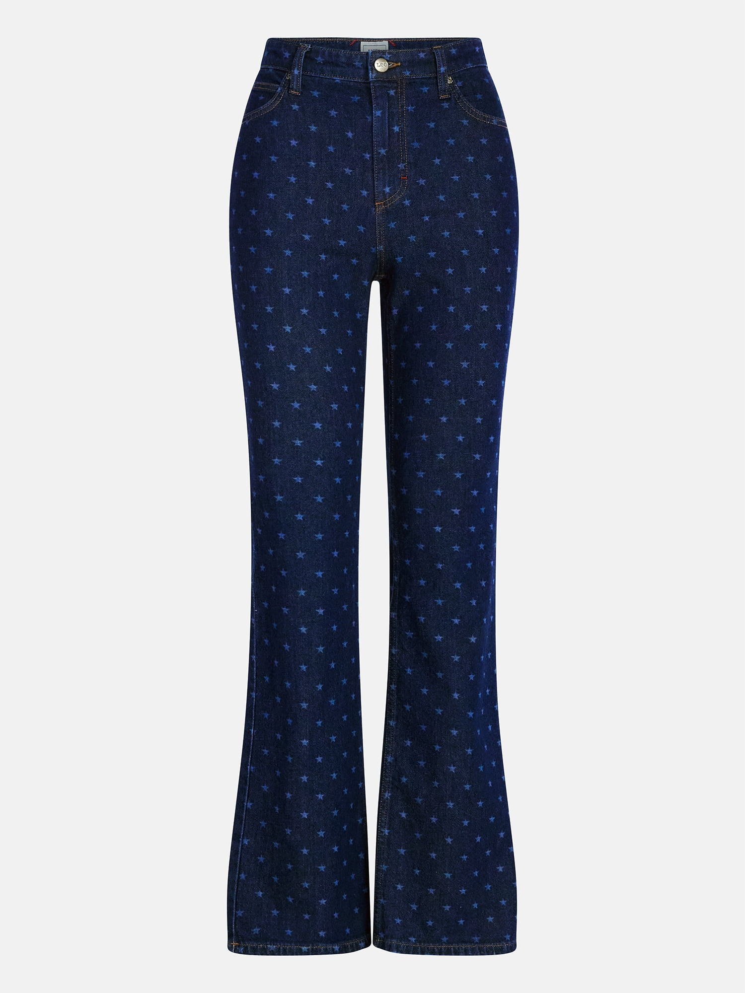 Kacey Lee Women's High-Rise Star Print Bootcut Jeans, Sizes 0-18