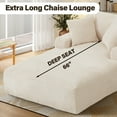 thumbnail image 4 of Aukfa 78.7" Extra Long Chaise Lounge Sofa, Oversized Upholstered Couch with 3 Pillows for Indoor Living Room/Bedroom,Beige, 4 of 8