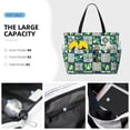 thumbnail image 3 of Xecao Lemon and Leaves for versatile beach bag for women includes zipper pockets and waterproof material, ideal for vacations and adventures., 3 of 7