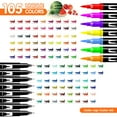 thumbnail image 4 of 105-Color Dual Tip Art Markers Set - Water-Based Coloring Pens for Calligraphy, Drawing, Sketching, Coloring, Bullet Journaling - Fine Liner and Brush Tips - Ideal for Artists, Students,and DIY Art, 4 of 10