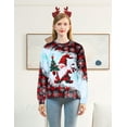 thumbnail image 3 of Lollipie Women Ugly Christmas Sweatshirt Long Sleeve Shirts Crew Neck Pullover, 3 of 7