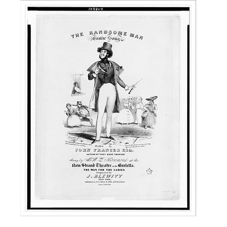 Historic Print, The handsome man.E. B... ; N. Currier's lith., N.Y., 18" x 24"