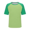 thumbnail image 4 of Bosfbaoi T Shirts For Women Color Block Short-sleeved Tops Raglan Shirts Summer Tops, 4 of 8