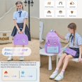 thumbnail image 2 of Set de mochilas para niñas MITOWERMI Purple Nylon 29x14x46 cm, 2 of 7