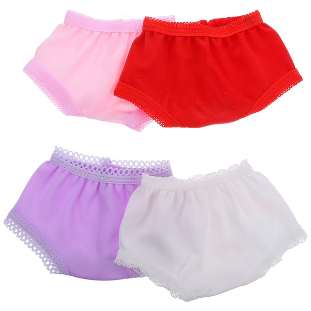 4pcs Brasas de muñecas de muñeca Pequeña ropa interior de muñecas de muñeca Feating Play Accesorios de muñecas Estilo aleatorio