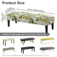 thumbnail image 7 of Whosucclay Lemon Floral Leaf Print Stretch Bench Cover, Universal Bench Slipcover Removable Bench Seat Furniture Protector Rectangular Bench Cushion Cover for Wedding, Hotel, Party, 7 of 7