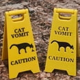 thumbnail image 3 of Clearance!Cat Vomit Sign, Dog Vomit Sign, Yard Warning Sign "Cat Vomit Sign", Funny Cat Signs Decor, Cat/Dog Vomit Signs Funny Black Cat Sign for Bathroom Decor, Vintage Cat Gift (Cat), 3 of 6