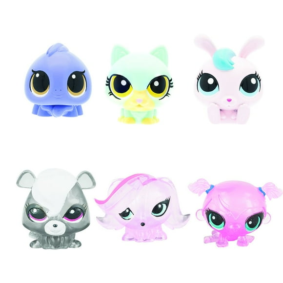 Basic Fun Littlest Pet Shop Mashems, paquete de 4 cápsulas para ciegas