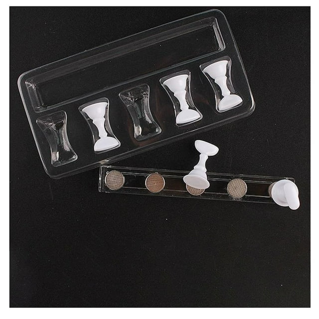 Vogacara Presione en el soporte para uñas Novedad de alto rango Diferentes resistentes a los golpes Nuevo estilo Apariencia exquisita Hoja de práctica Juegos de manicura Blanco Vogacara CE011481-04