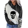 thumbnail image 2 of Pntutb moda mujer manga larga otoño camiseta impresión bolsillos con capucha blusa tops Pntutb Pntutb-3949, 2 of 5
