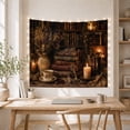 thumbnail image 5 of Lavender Bouquet Over Antique Books in a Warm Study, Nostalgic Rustic for Flower Lovers, Botanical Decor, Housewarming Gift, Tapestry Wall Hanging for Home Library and Den, 5 of 7