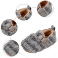 thumbnail image 6 of Quealent Toddler Slippers Wide Cozy Boys Girls House Slippers Non-slip Kids Soft Plush Indoor House Shoes for Winter Warm Gray for Size 5.5, 6 of 8