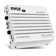Pyle Hydra Marine Amplifier - Upgraded Elite Series 400 Watt 4 Channel Audio Amplifier - Waterproof, Dual MOSFET Power Supply, GAIN Level Controls, RCA Stereo Input & LED Indicator - PLMRA402