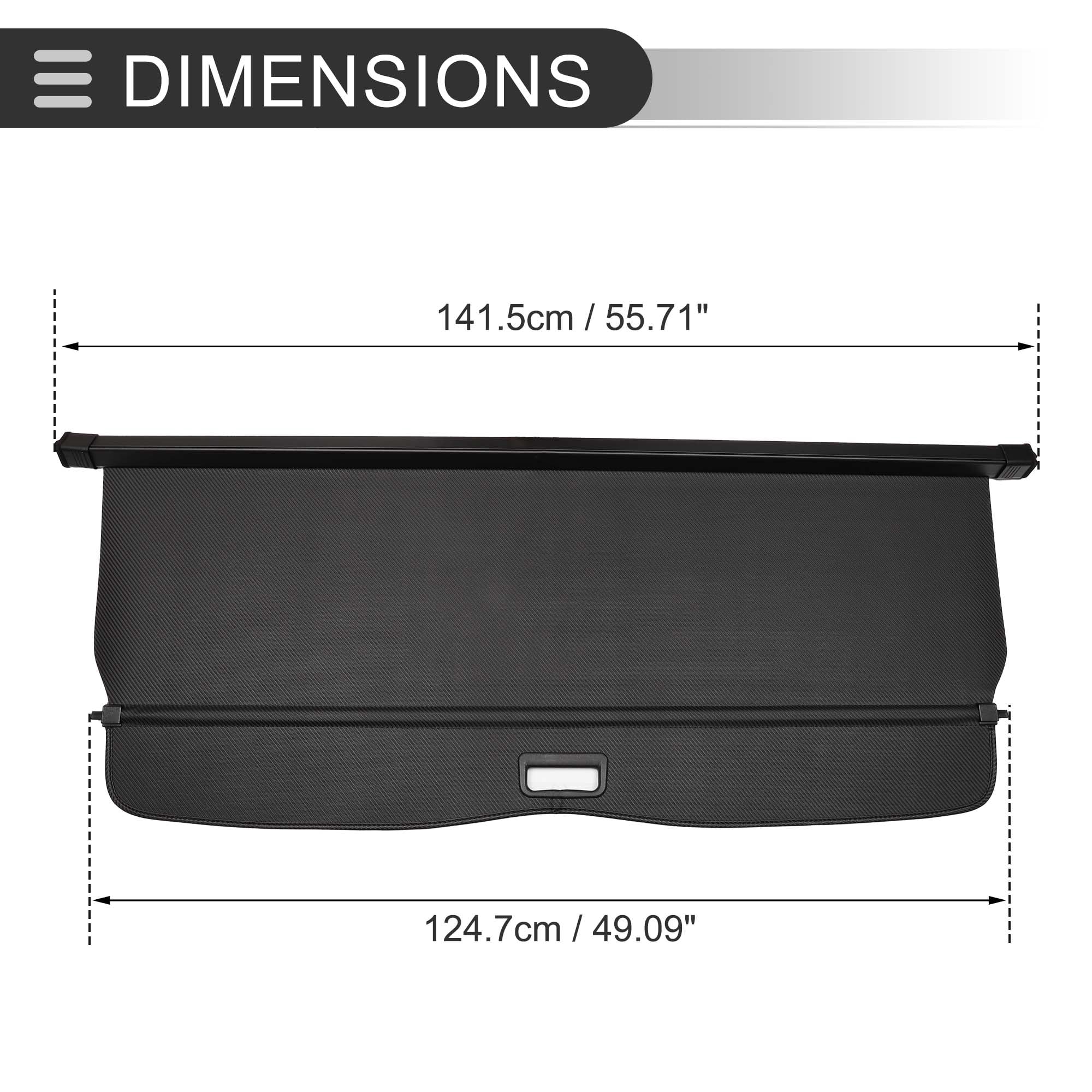 Unique Bargains Retractable Cargo Cover for BMW Rear Parcel Shelf Shield Shade Black1