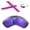 Purple Coated - Polarized + Purple Earsocks, variant on Walleva Purple Polarized Lenses And Purple Earsocks For Oakley Jawbone Sunglasses